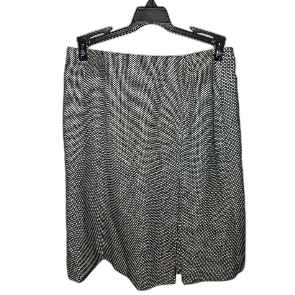 Talbots Vintage Petite Black & White Textured Skirt - Size 6P